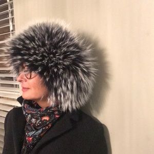 Real fox fur custom made hat